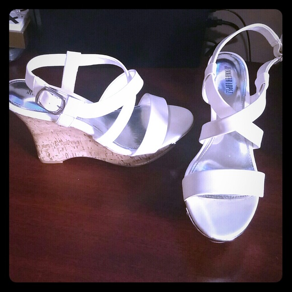Jennifer Lopez Shoes - White Jennifer Lopez wedge heels